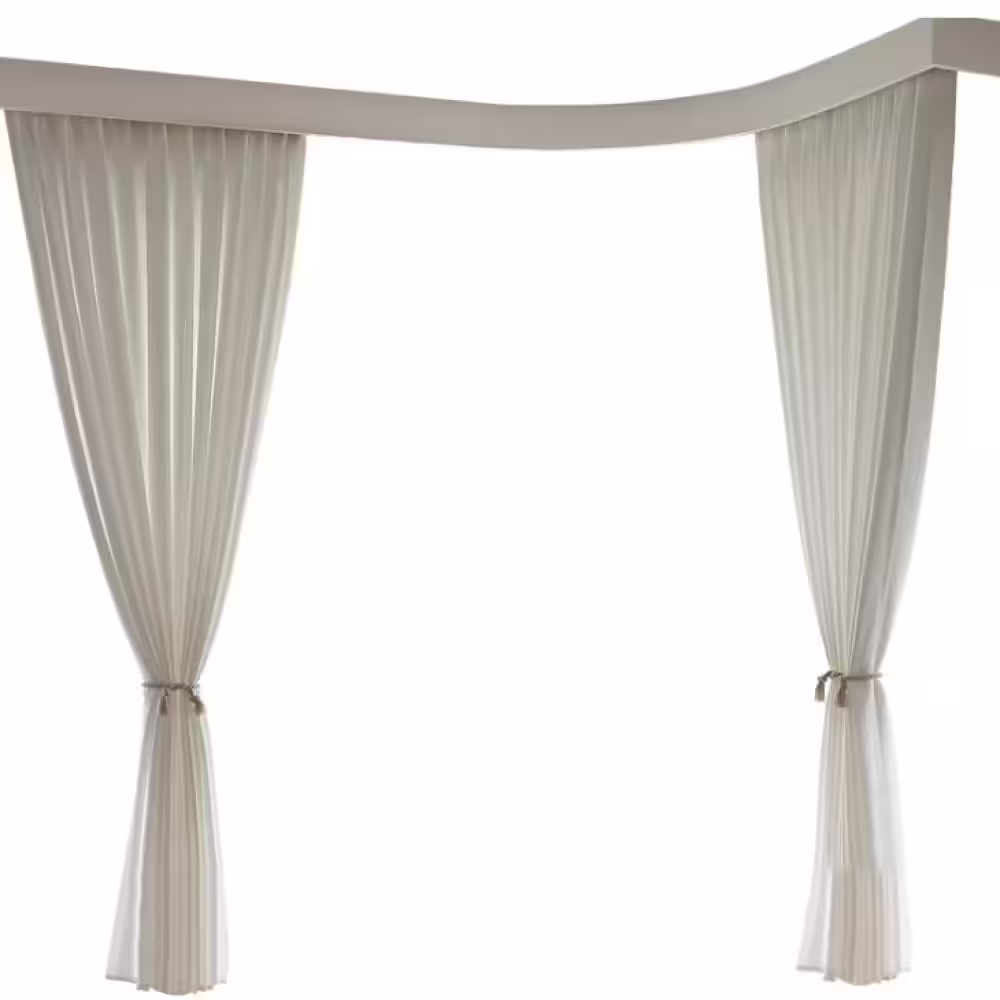 Shatex Indoor/Outdoor Mosquito Netting Curtain 63 in. x 96 in. Gary (2 Panel)