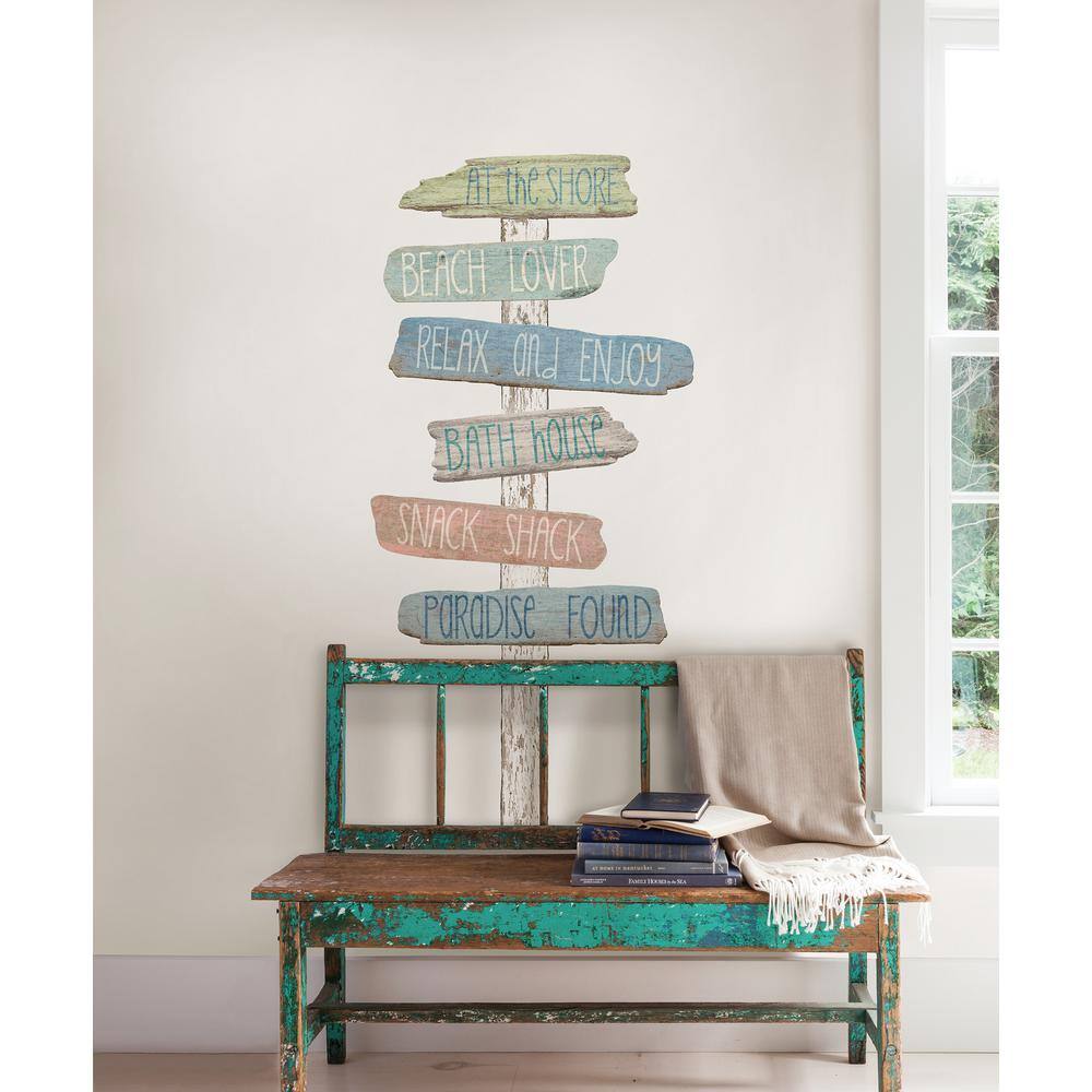 WallPops 39 in. x 34.5 in. Beach Bound Wall Decal