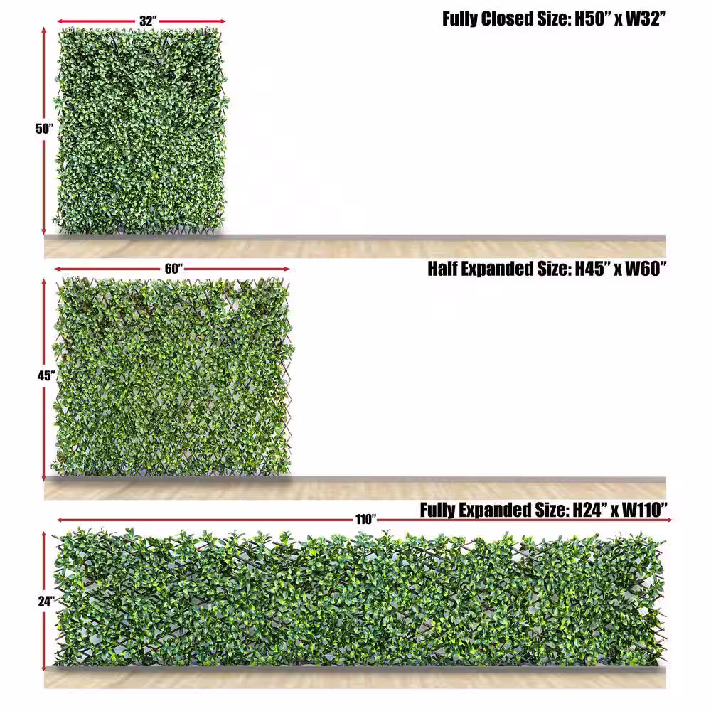 COLOURTREE Expandable Gardenia Leaves Willow Trellis Privacy Fencing (2-Pack)