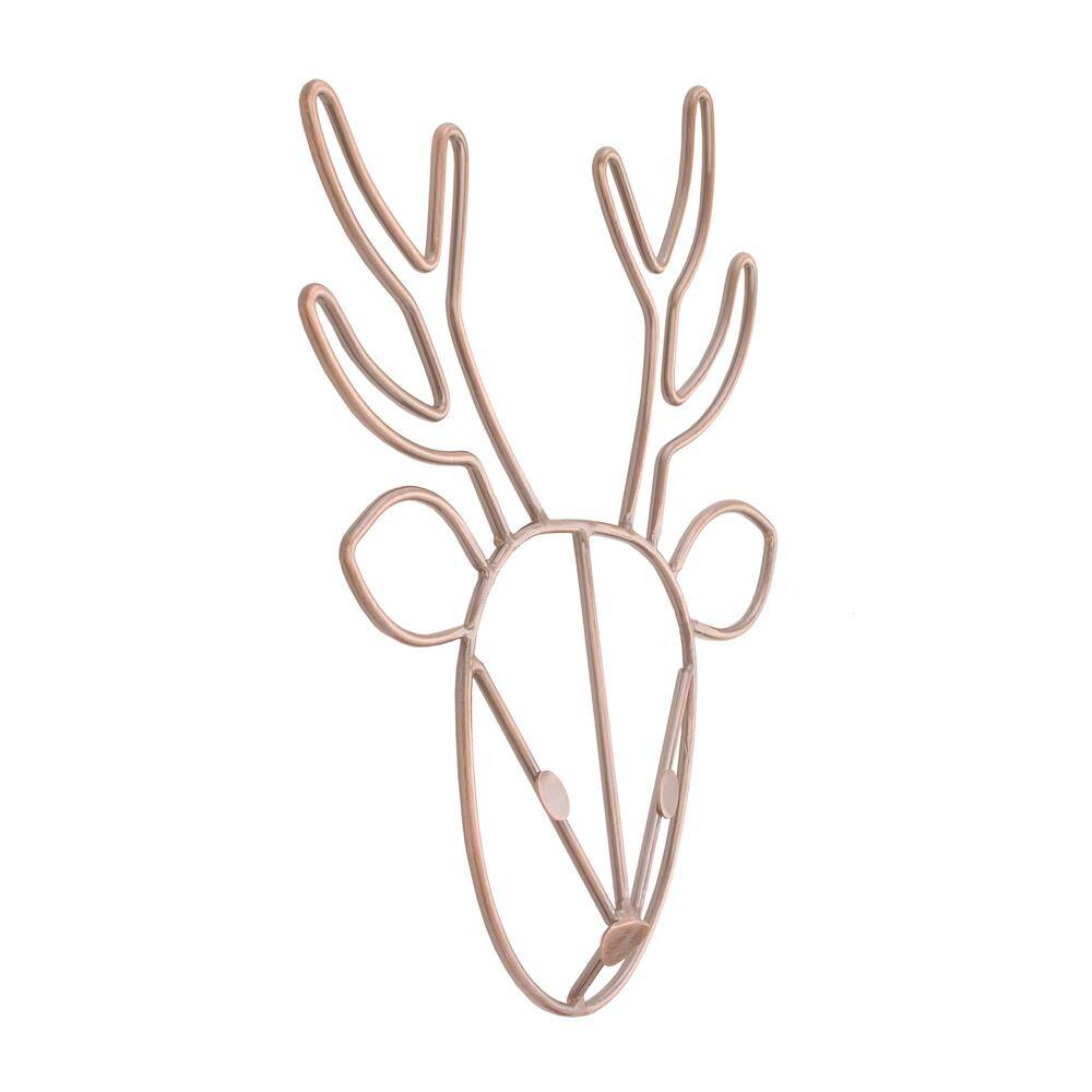 NoJo Deer Shaped Wire and Copper Finish Nursery Wall Decor