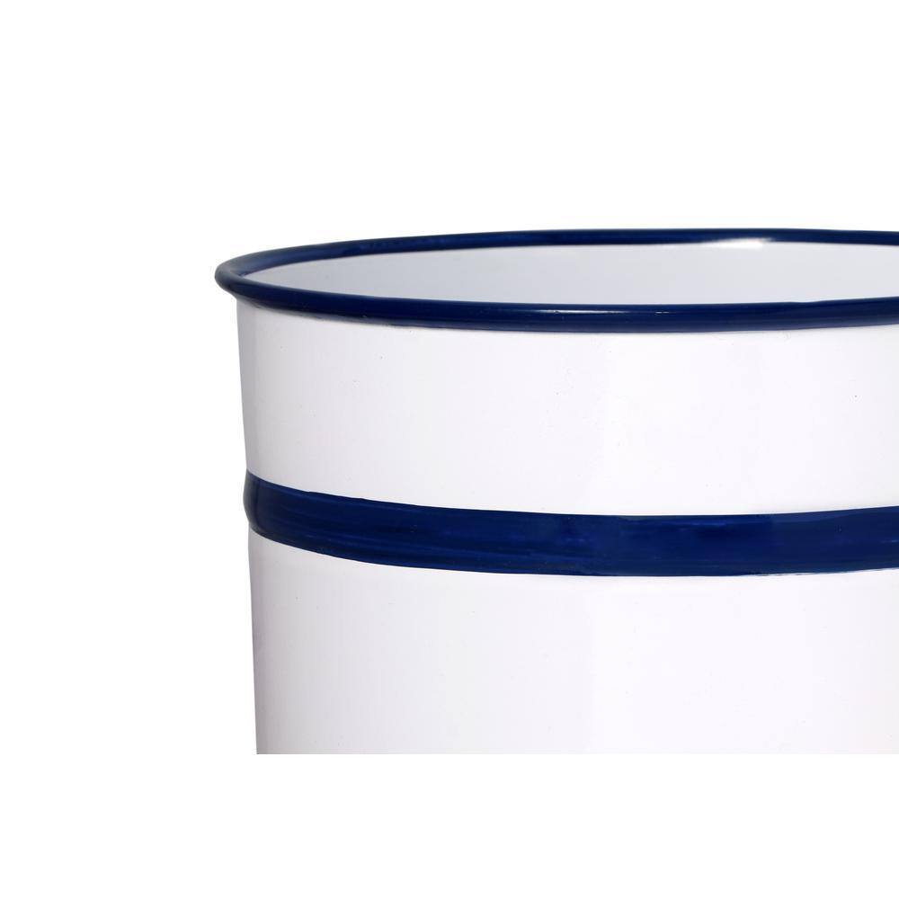 Old Dutch International Farmhouse Style Jumbo Tool Caddy with Blue Trim 6.5 in. x 6.5 in. x 7 in.