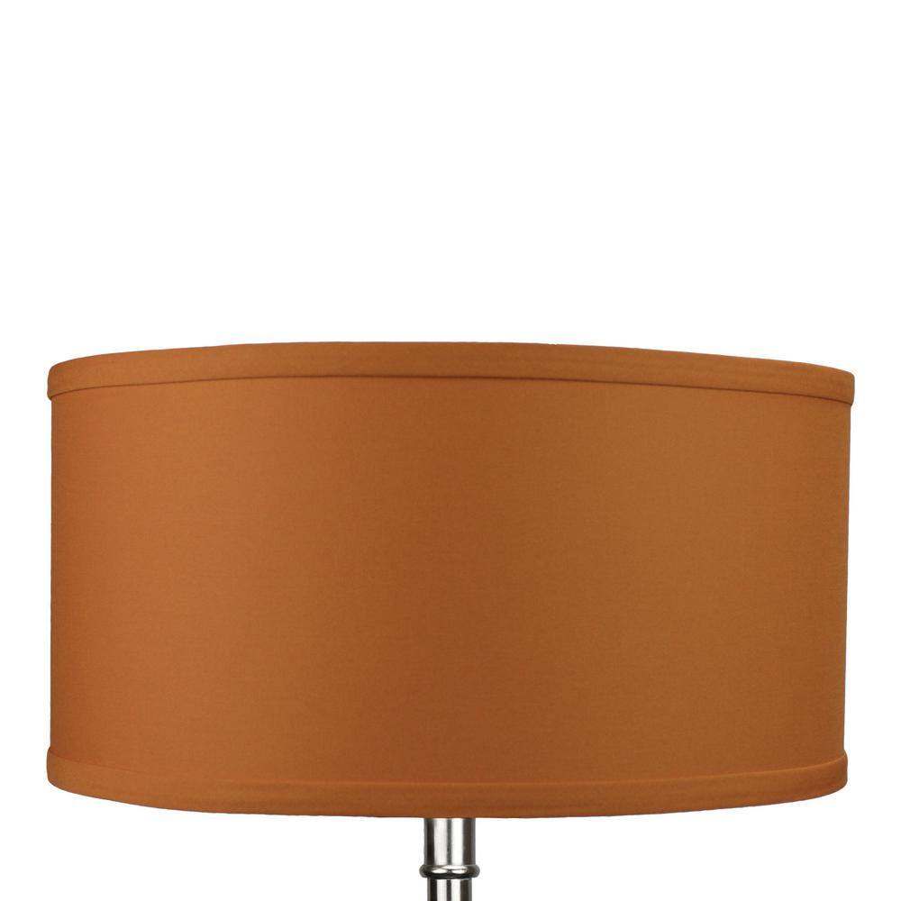 FenchelShades.com Fenchel Shades 14 in. Top Diameter x 14 in. Bottom Diameter x 7 in. Height, Drum Lamp Shade - Linen Gold