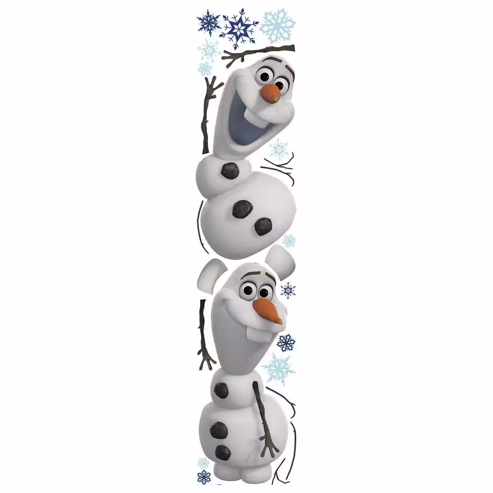 RoomMates 2.5 in. x 18 in. Frozen Olaf The Snow Man Peel and Stick Wall Decals