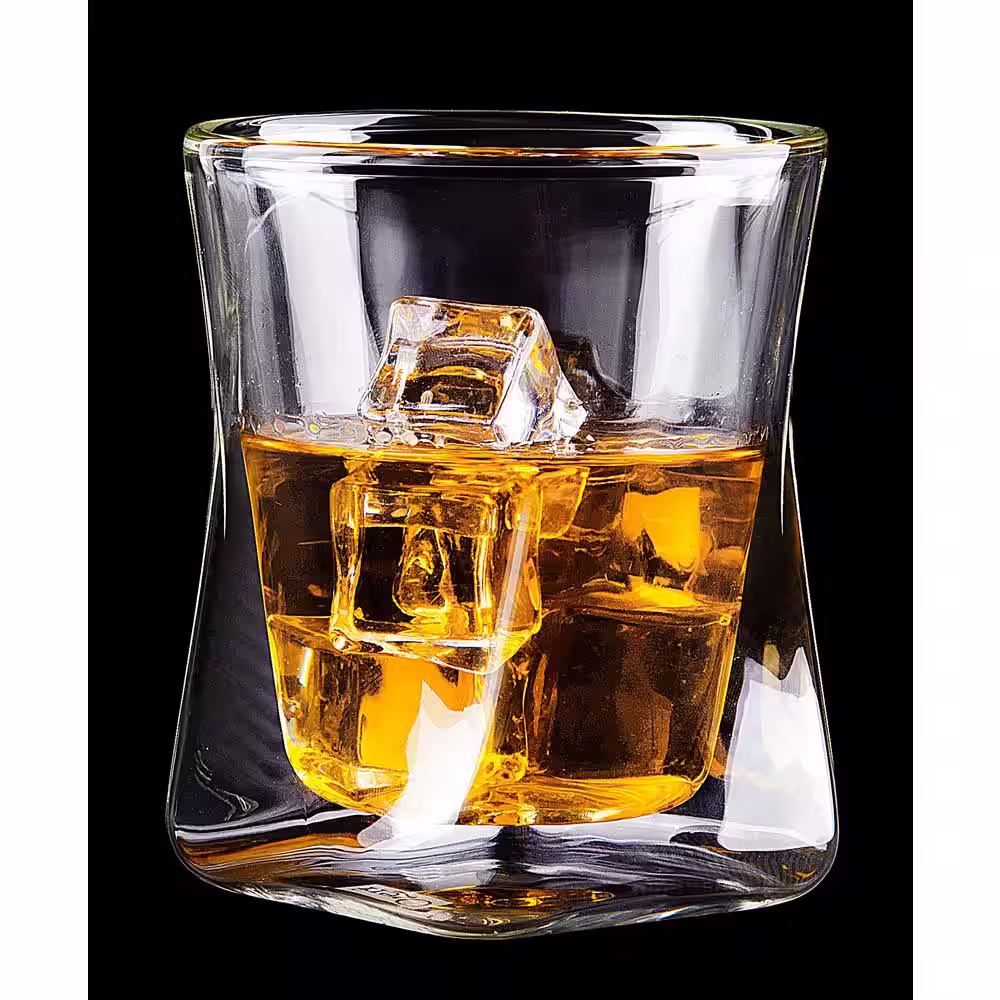 Ozeri Moderna Artisan Series 10 oz. Double Wall Whiskey Glasses (Set of 2)
