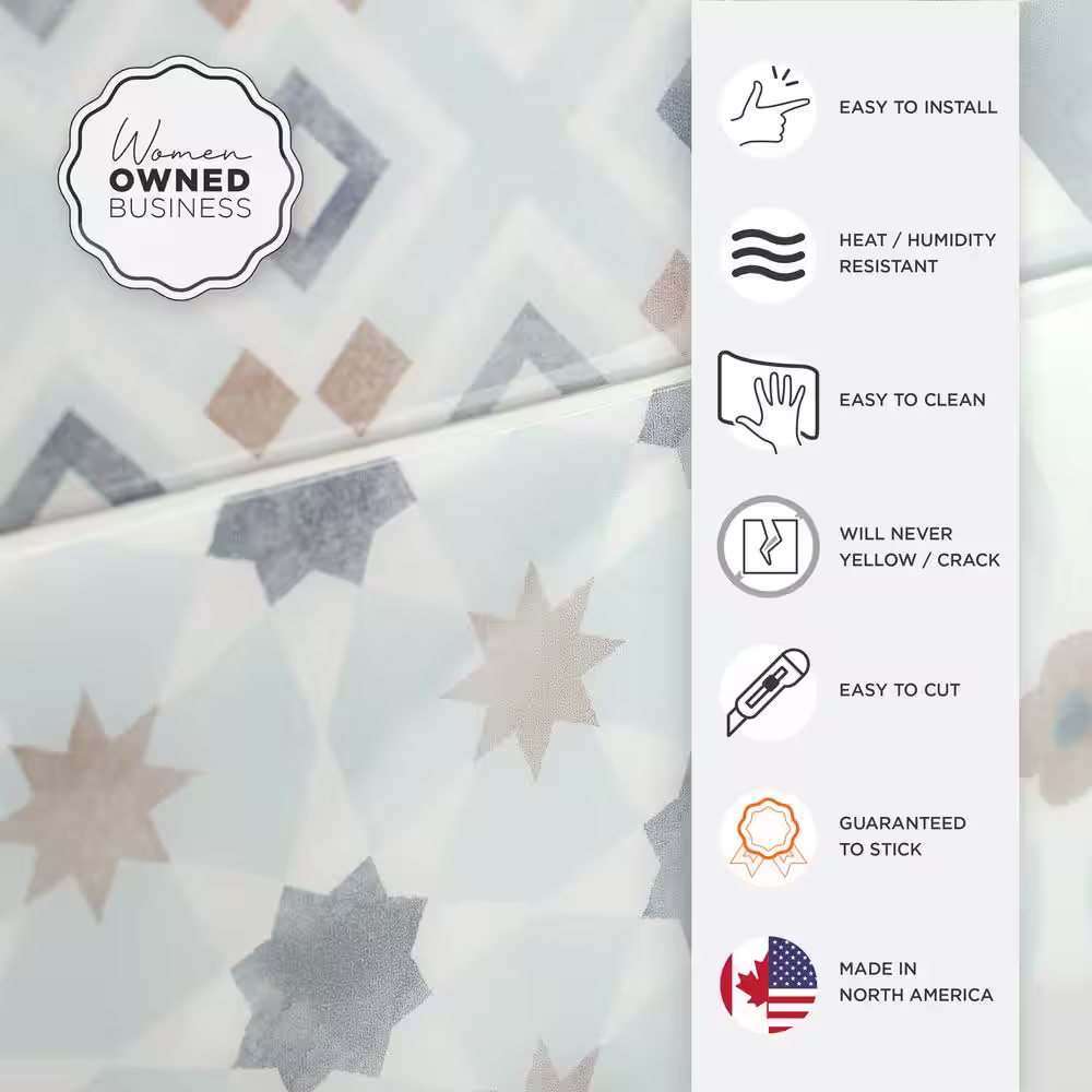 smart tiles Vintage Parma Multi-Color 9 in. x 9 in. Vinyl Peel and Stick Tile (2.22 sq. ft./4-Pack)