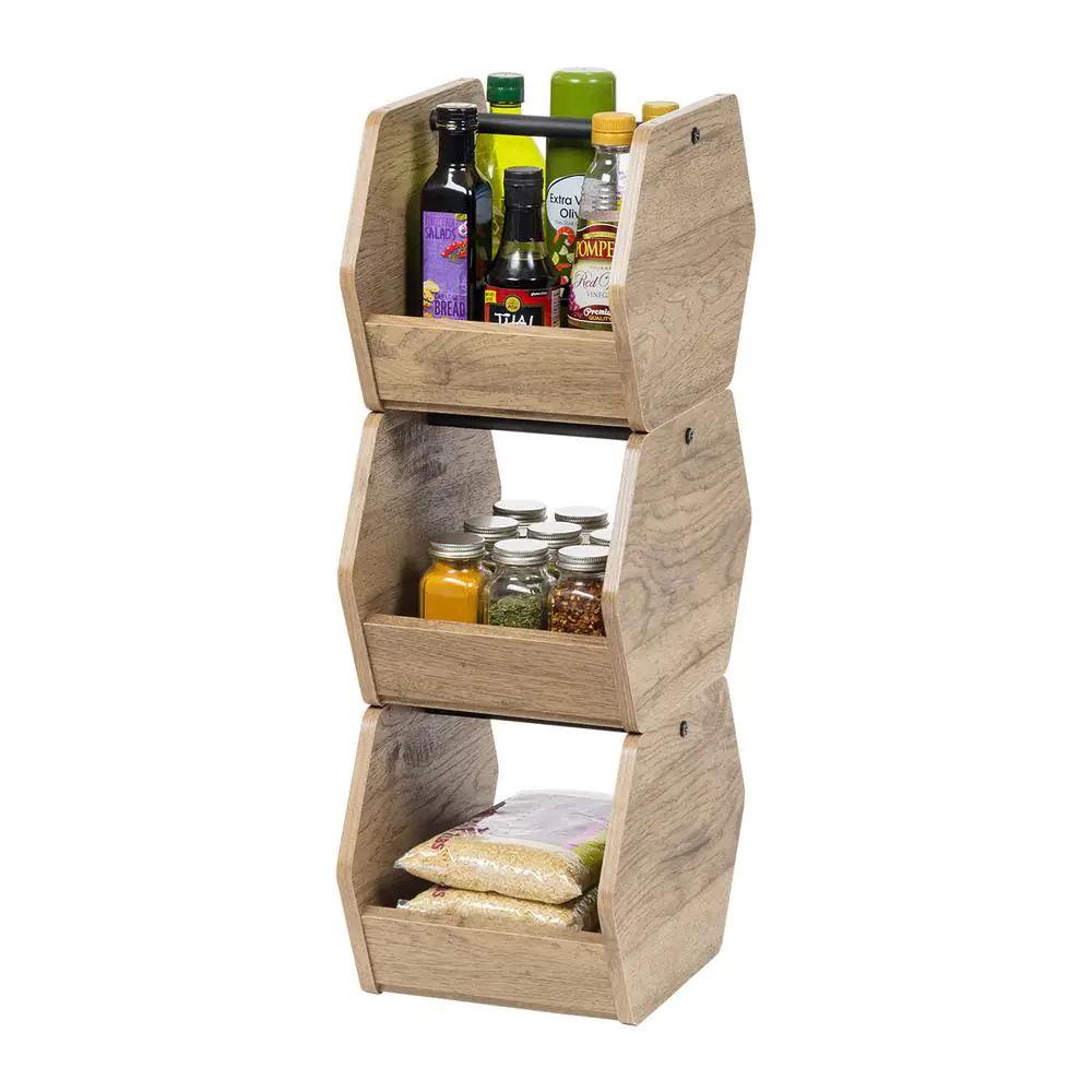 IRIS Industrial Sereies Stackable Wooden Storage Basket