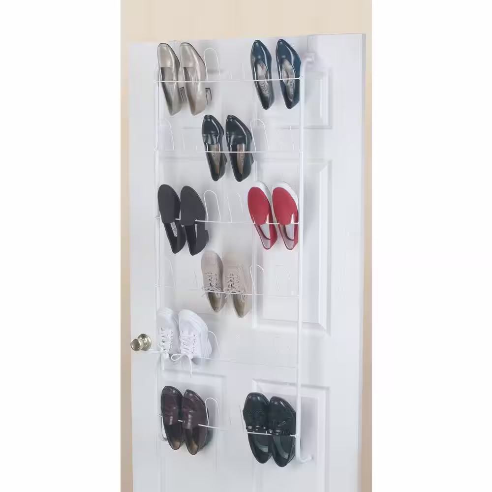 ClosetMaid 57.5 in. H 18-Pair White Metal Hanging Shoe Organizer