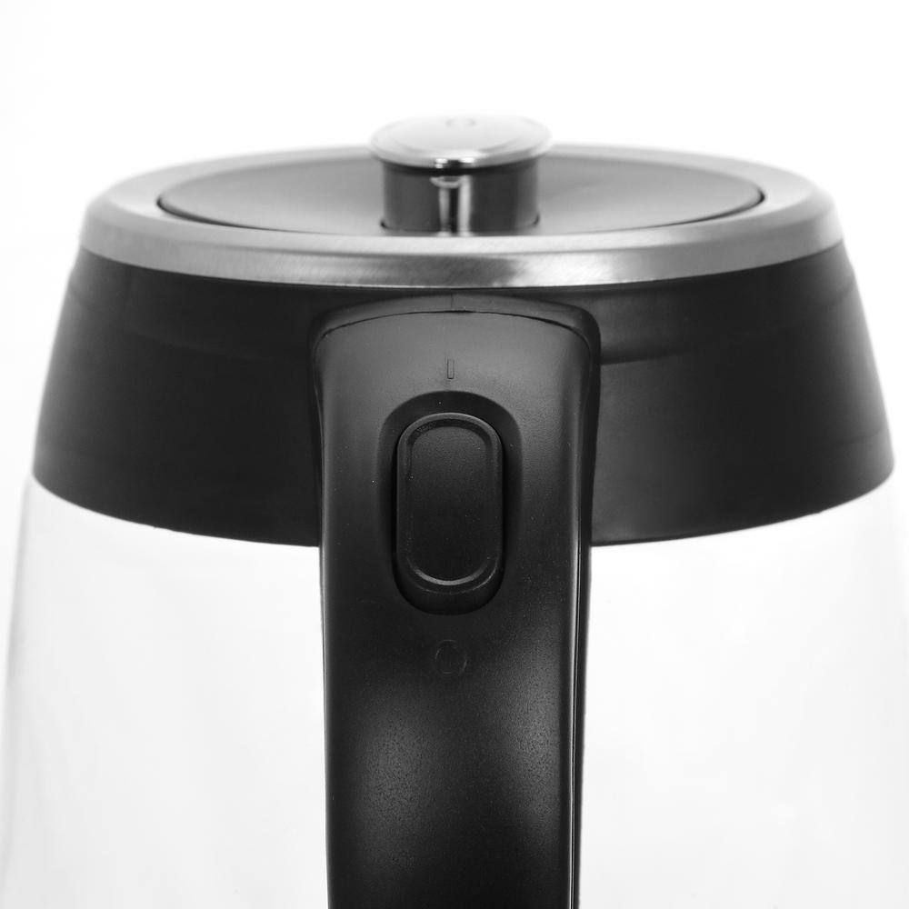 MegaChef 7.6 Cup Stainless Steel Cordless Electric Kettle with LED Base
