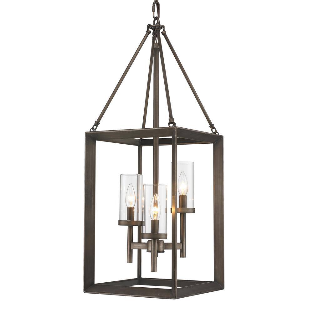 Golden Lighting Smyth Collection 3-Light Gunmetal Bronze Pendant