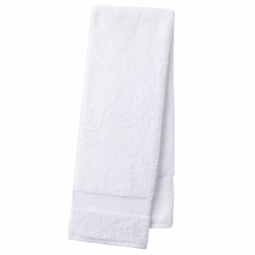 CANNON 100% Cotton Low Twist Bath Towels (30 in. L x 54 in. W), 550 GSM, Highly Absorbent, Super Soft, Fluffy (2-Pack, White)