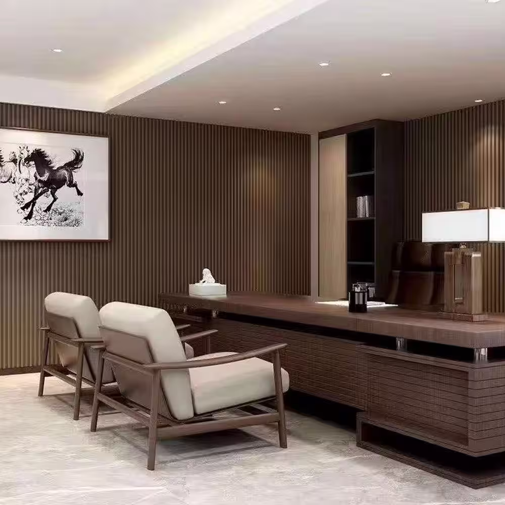 Ejoy 106 in. x 6 in x 0.5 in. Solid Wood Wall 7 Grid Cladding Siding Board in Driftwood Color (Set of 4-Piece)