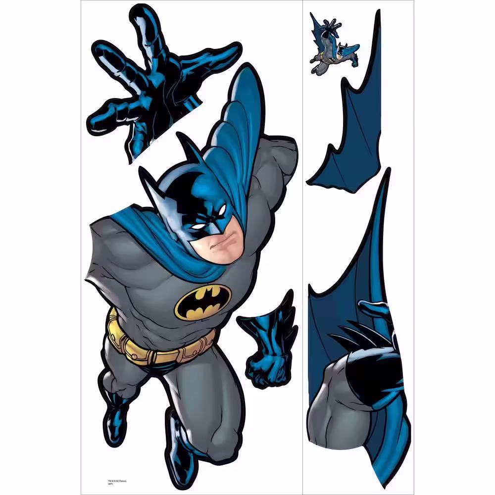 RoomMates 5 in. x 19 in. Batman - Gotham Guardian Peel and Stick Giant Wall Decals 6-Piece)