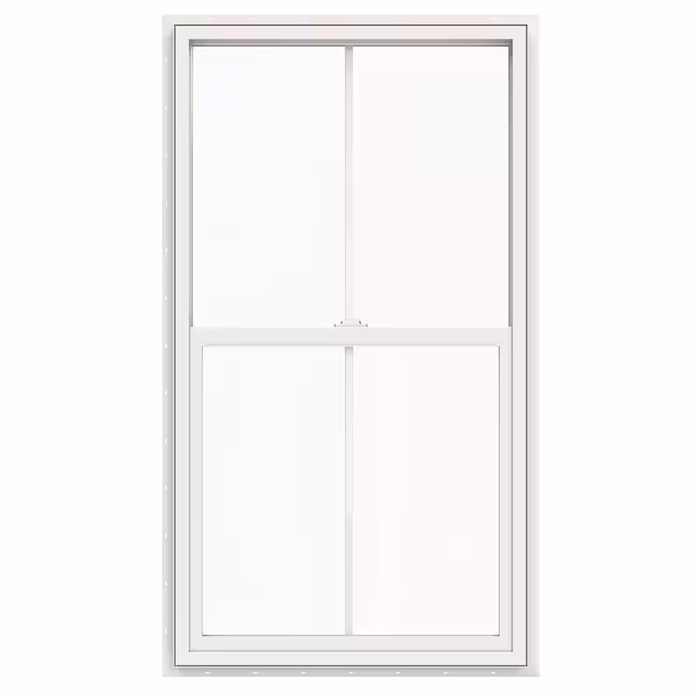 JELD-WEN 28 in. x 54 in. V2500 Single Hung Vinyl Window With Black Exterior