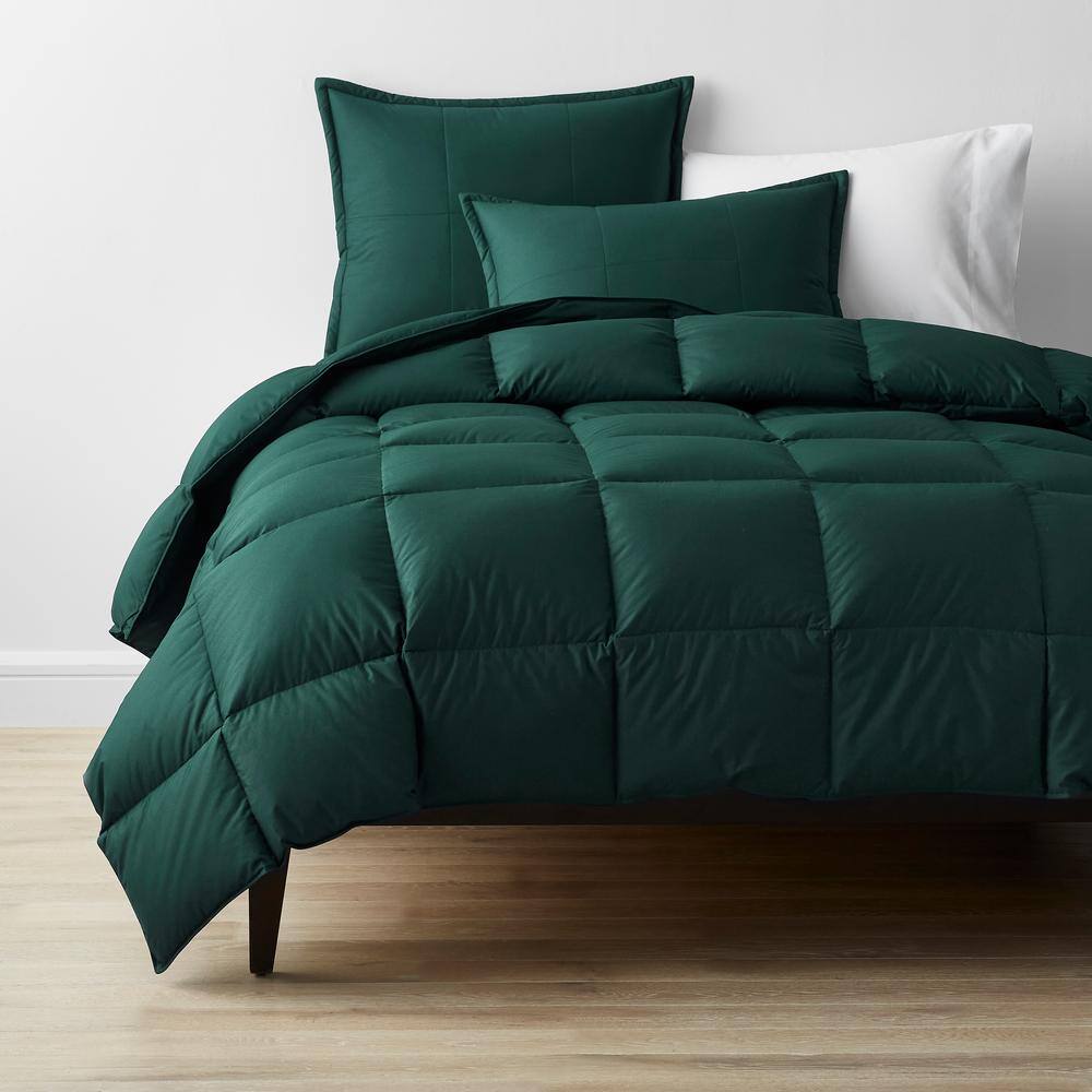 The Company Store LaCrosse Quilted Hunter Green Cotton Standard Sham