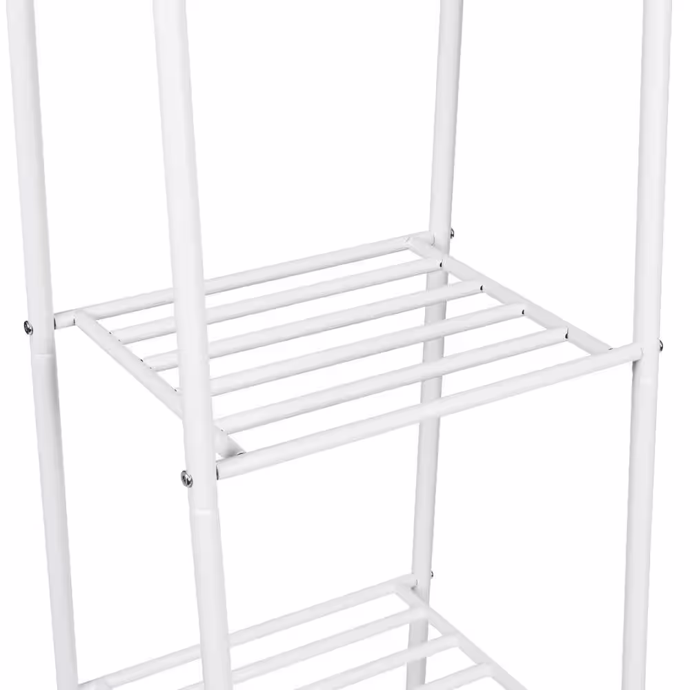 Honey-Can-Do White Steel Clothes Rack 45 in. W x 66 in. H