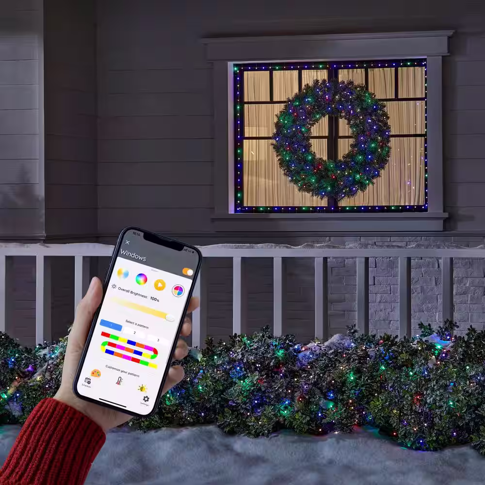 Home Decorators Collection 36 in. Waldorf Fir Pre-Lit LED Wreath Powered by Hubspace