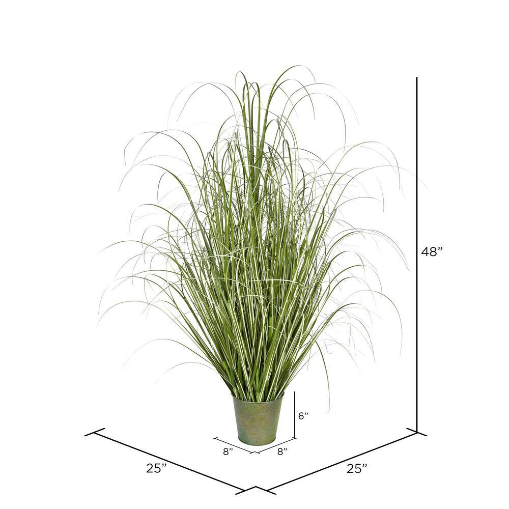 Vickerman 48 in Artificial Potted Native Green Grass.