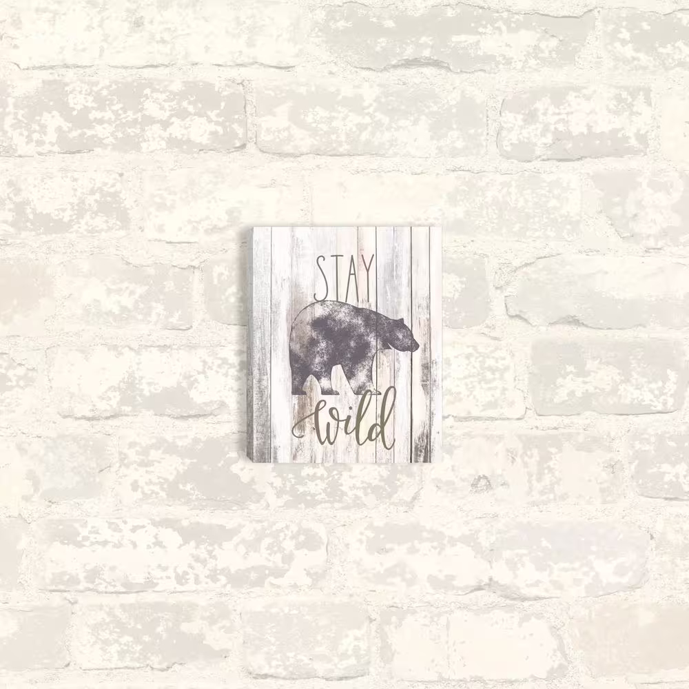 RoomMates Stay Wild Canvas Blue Vinyl Wall Art