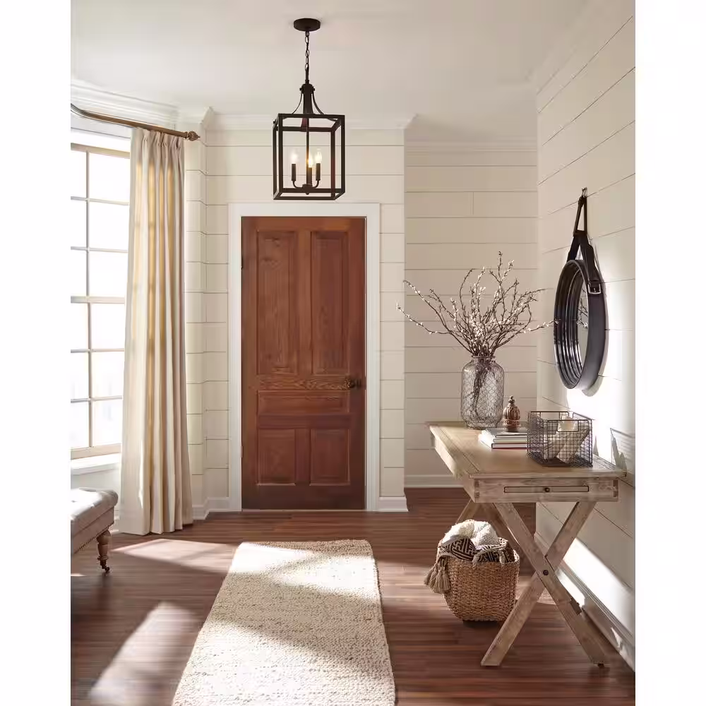 Generation Lighting Labette 3-Light Black Hall-Foyer Hanging Pendant