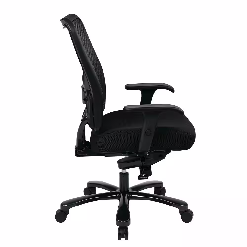 Office Star Products 75 Series 30.3 in. Width Big and Tall Black Mesh Ergonomic Chair