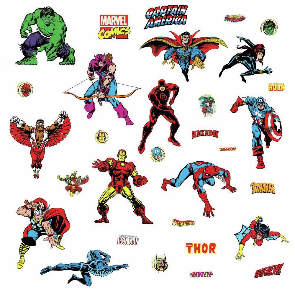 RoomMates 5 in. x 11.5 in. Marvel Classics Peel and Stick Wall Decals