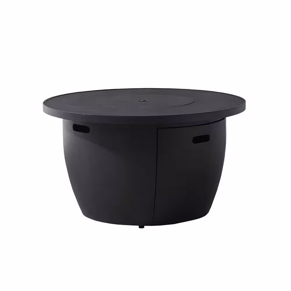 OVE Decors Vicenza Dark Charcoal Round Outdoor Fire Table