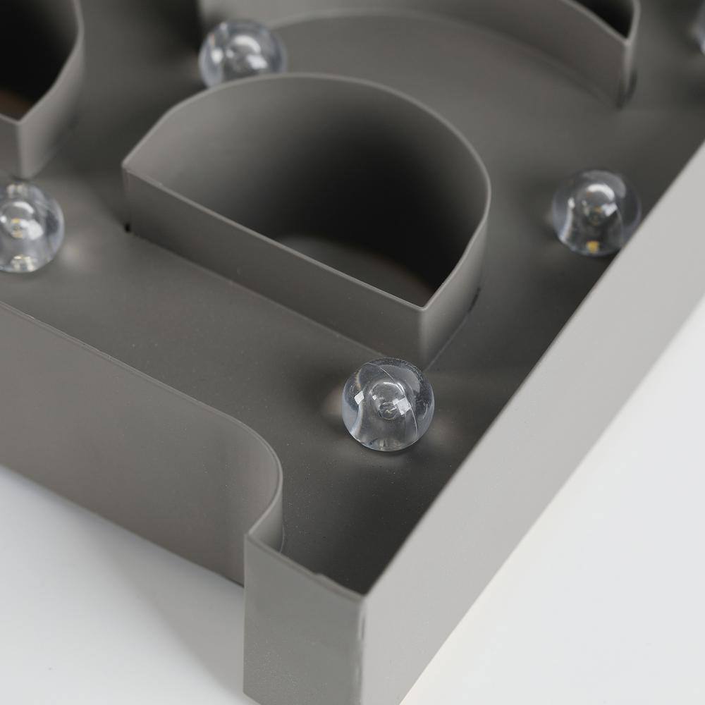 LuxenHome Illuminated Bar Marquee Battery-Op LED Freestanding or Wall Mounted Tin Lighted Sign