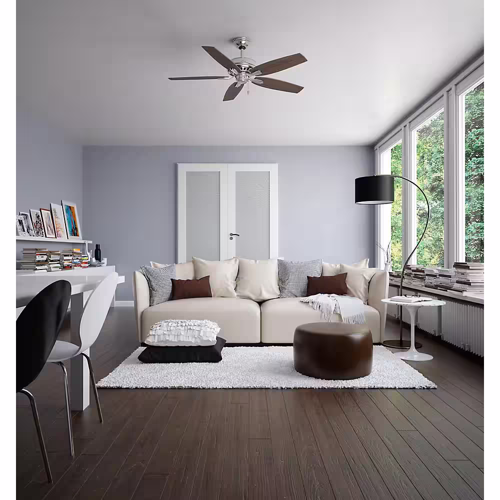 Hunter Newsome 52 in. Indoor Brushed Nickel Ceiling Fan