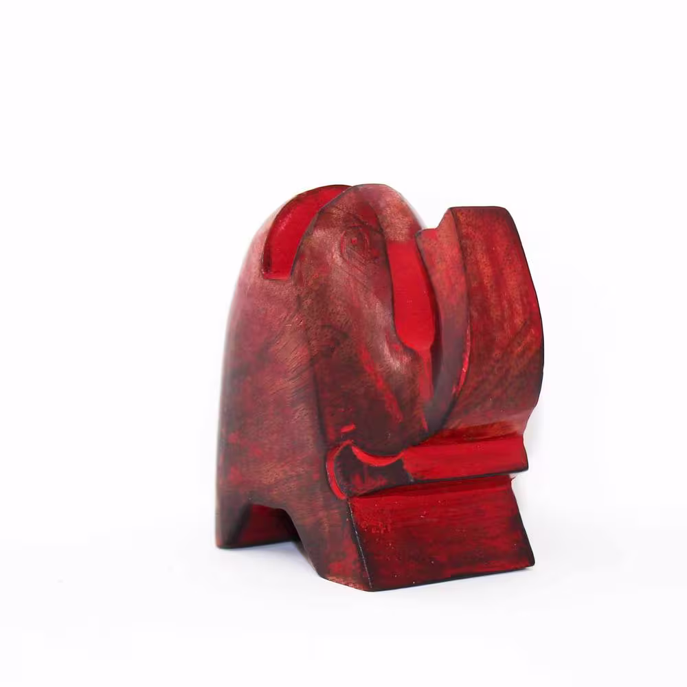 None Red Wash Elephant Eyeglass Stand