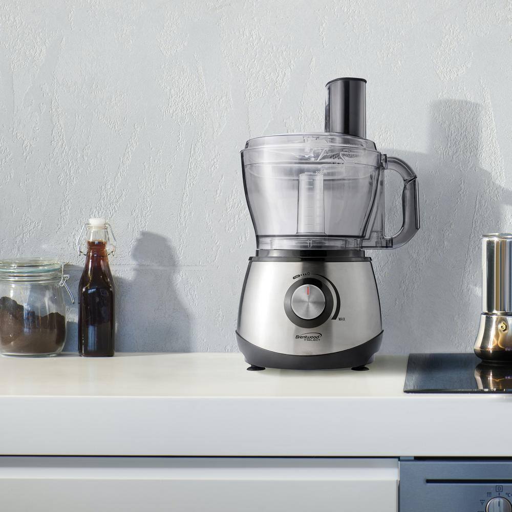 Brentwood 8-Cup Food Processor, Stainless Steel