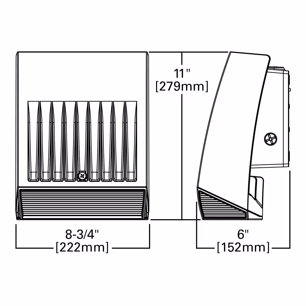 Lumark XTOR 120-Watt Equivalent Integrated LED Bronze Photocontrol Wall Pack Light, 5000K
