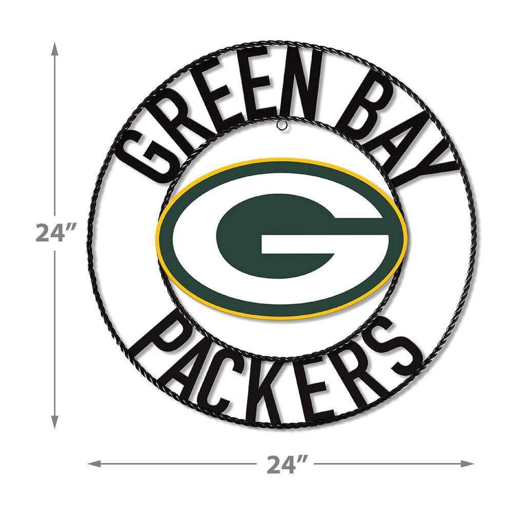 IMPERIAL Green Bay Packers Team Logo 24 in. Wrought Iron Decorative Sign