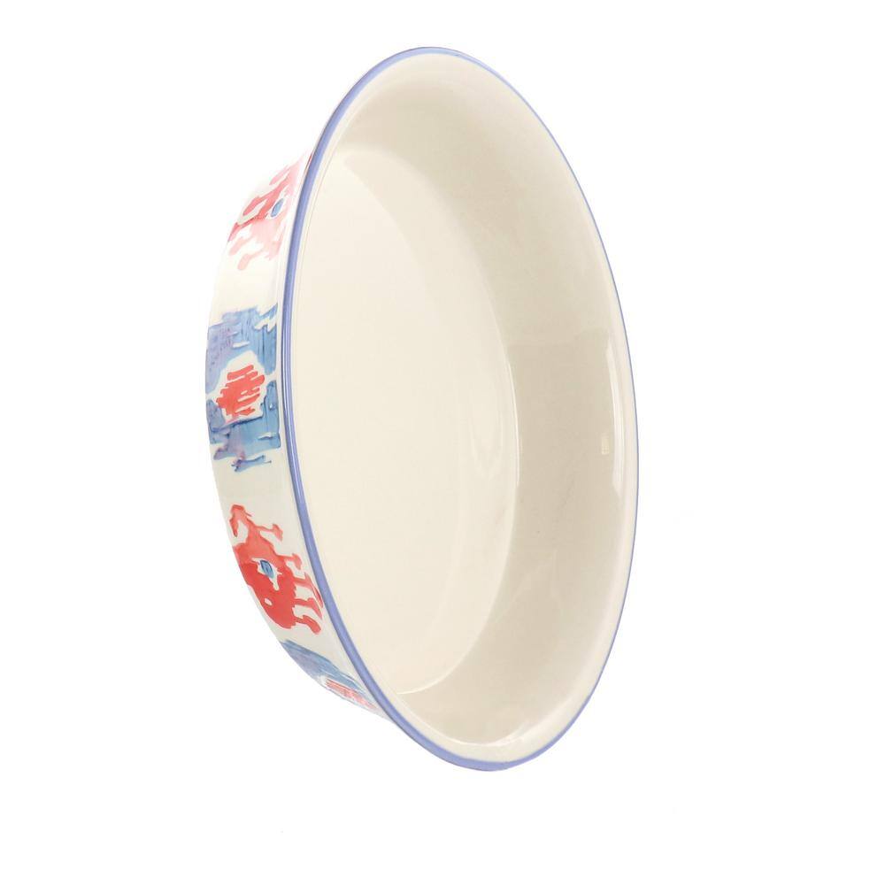 Spice BY TIA MOWRY Sweet Basil 1.5 qt. Round Stoneware Pie Dish