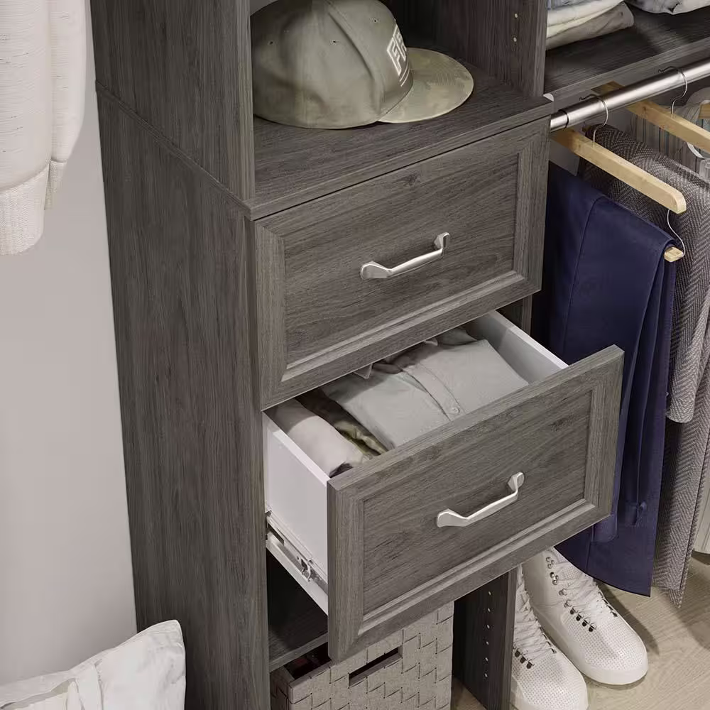 ClosetMaid Style+ 10 in. x 17 in. Coastal Teak Traditional Drawer Kit for 17 in. W Style+ Tower