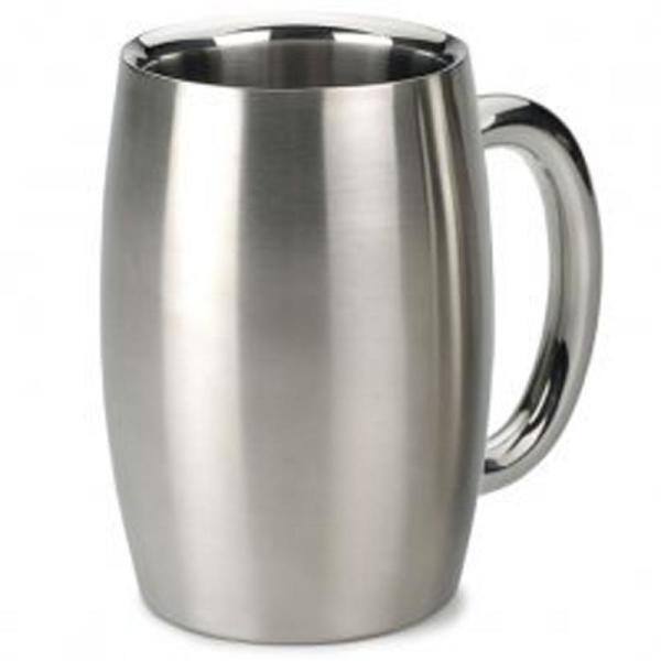 Visol Emerald 14 oz. Stainless Steel Double Walled Beer Mugs (Set of 2)