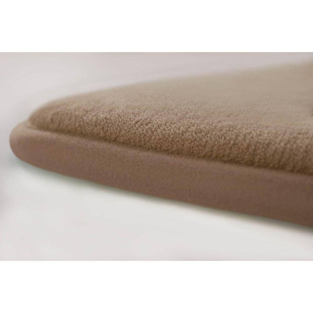 BounceComfort Turtle Shell Linen 17 in. x 24 in. Memory Foam 2-Piece Bath Mat Set