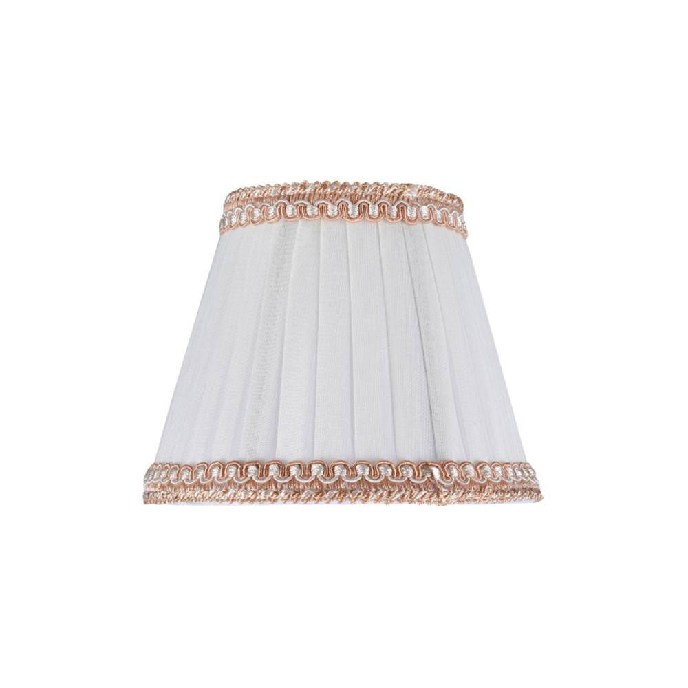 Aspen Creative Corporation 5 in. x 4 in. Creme Pleated Empire Lamp Shade (2-Pack)