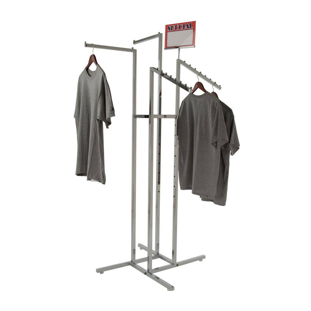 Econoco Chrome Steel Clothes Rack 36 in. W x 72 in. H