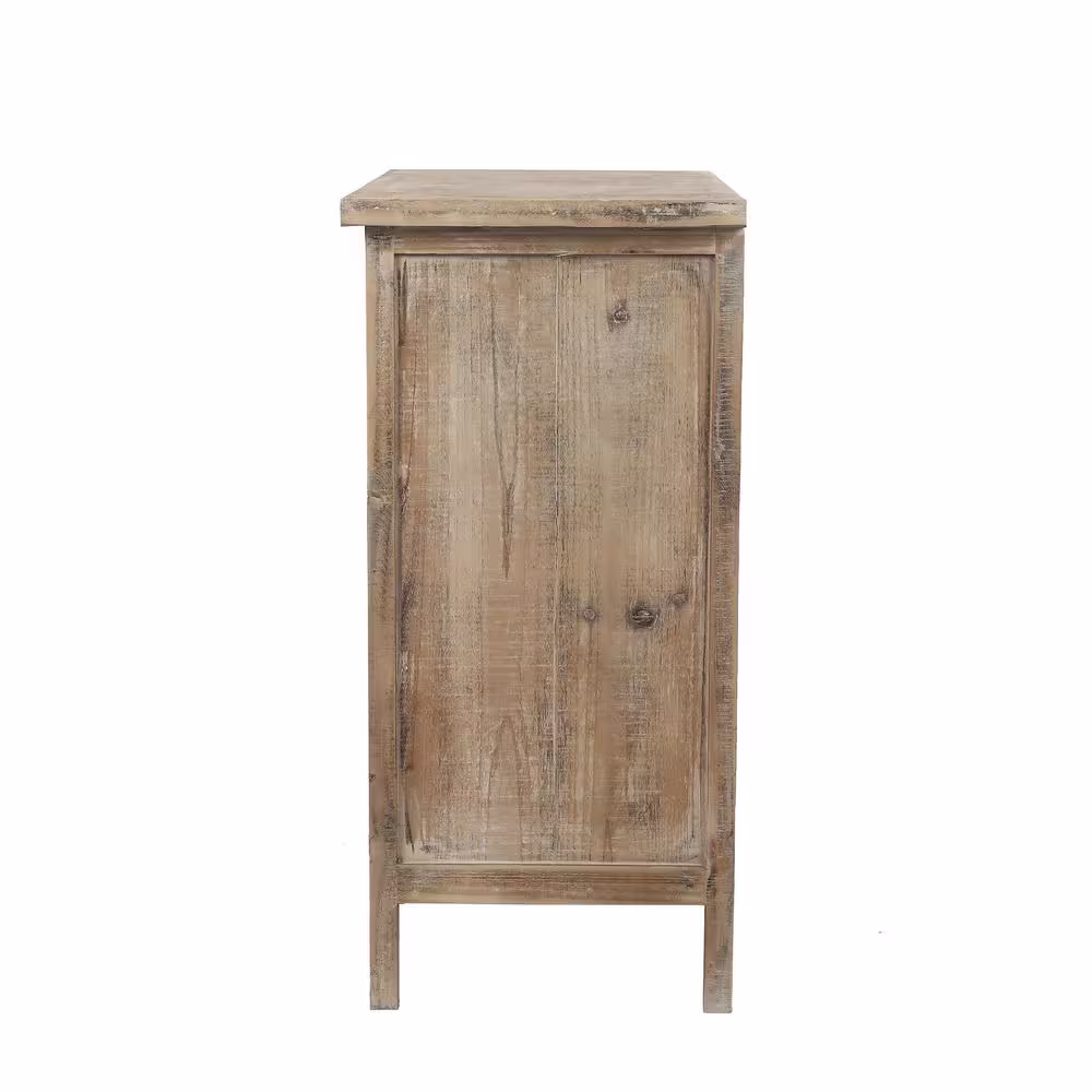 LuxenHome 3-Drawer Wood Medallion Chest Dresser (28.15 in. H x 25.2 in. W x 13.19 in. D)