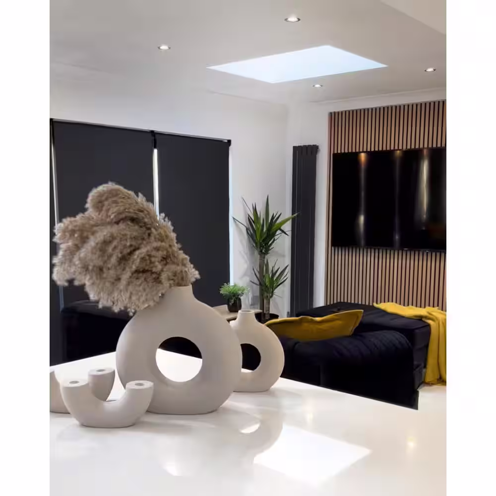 Ejoy 94.5 in. x 4.8 in. x 0.5 in. Acoustic Vinyl Wall Cladding Siding Board in Dark Walnut Color (Set of 6-Piece)