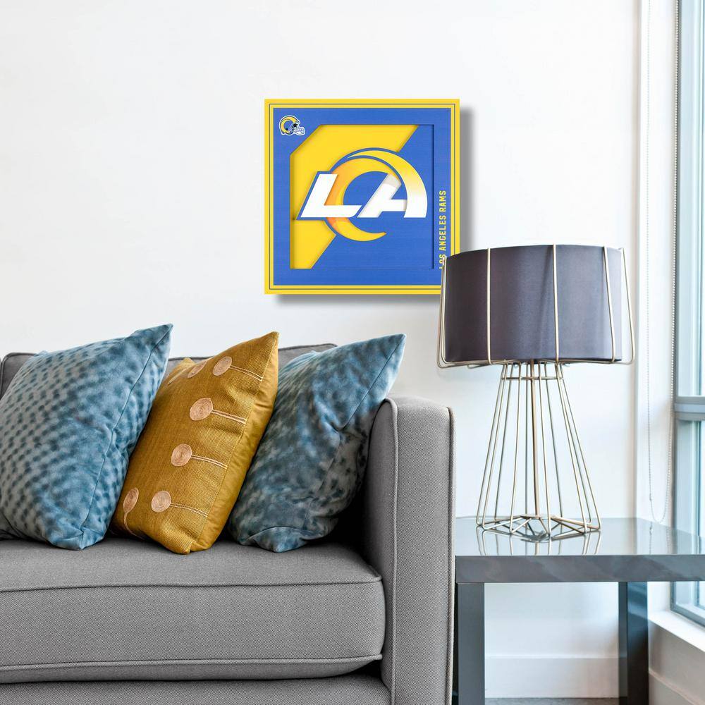 None NFL Los Angeles Rams 3D Logo Series Wall Art - 12x12
