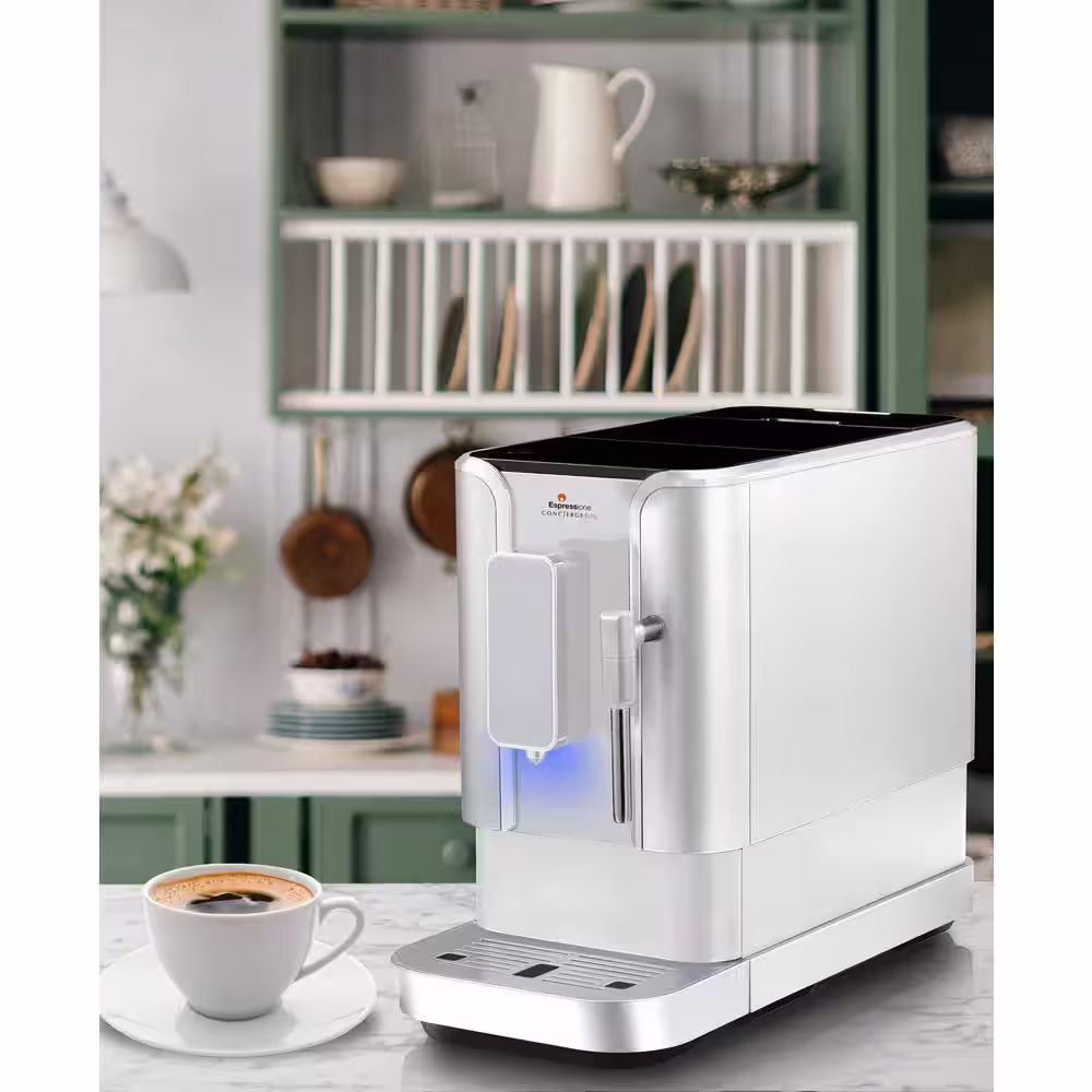 Espressione Concierge Elite Fully Automatic Bean to Cup Espresso Machine, Diamond White