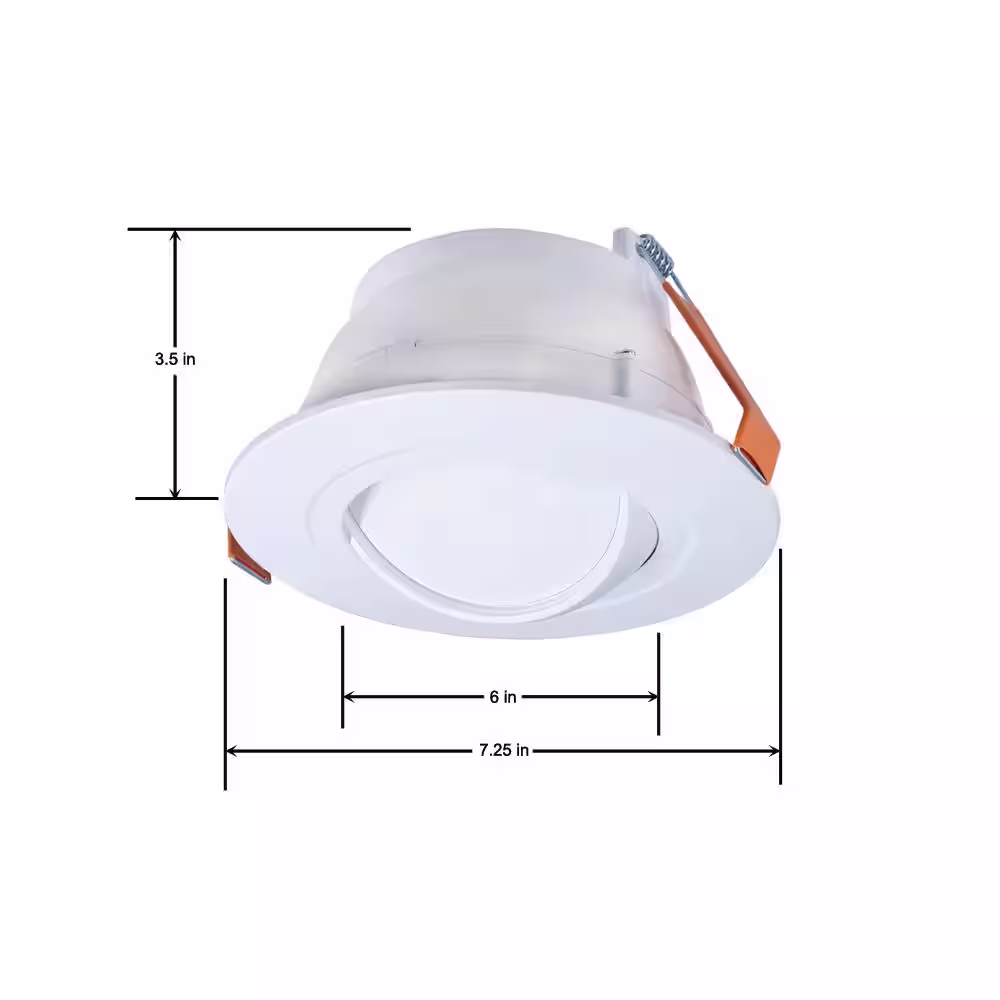 Halo 6 in. Selectable CCT Canless Integrated LED New Construction or Remodel Recessed Adjustable Gimbal Kit (6-Pack)