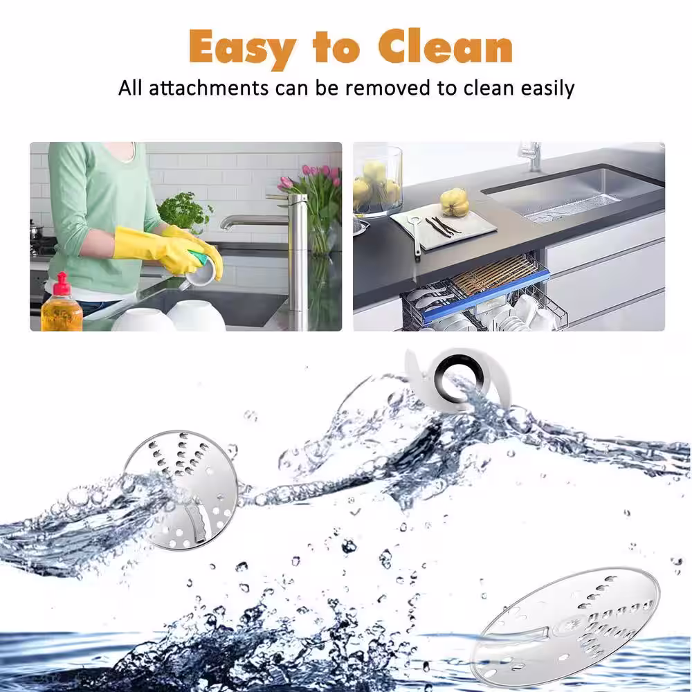 Tileon 10-Cup 2-Speed Black Food Processor