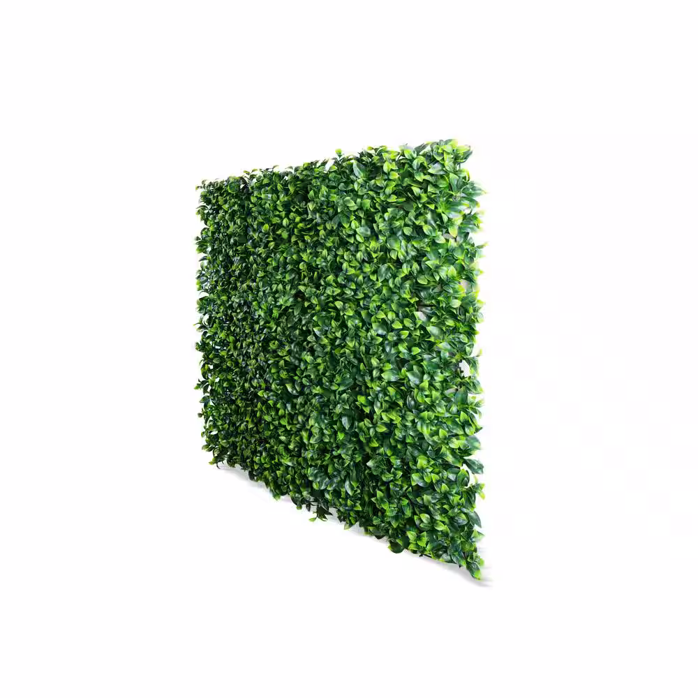 naturae decor Gardenia 20 in. X 20 in. Artificial Foliage Hedges Panel 4 Pieces