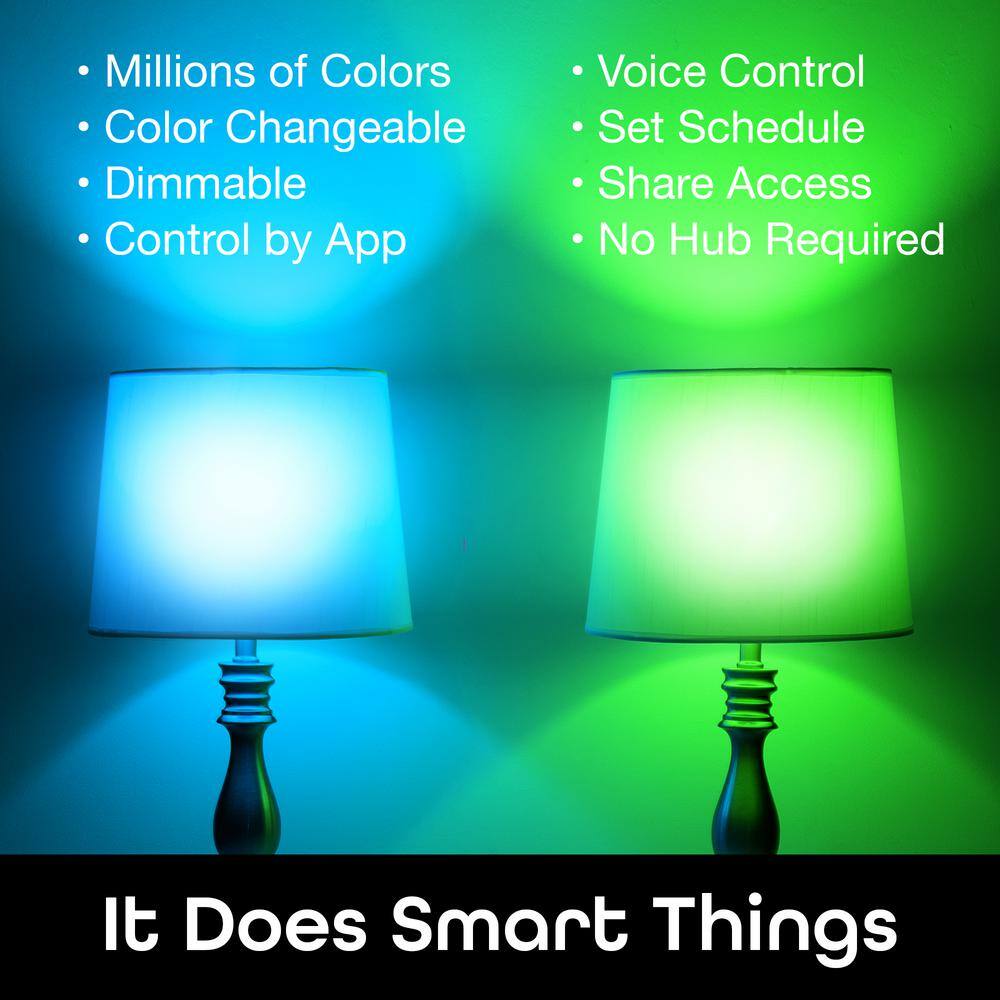 Geeni 60-Watt Equivalent Prisma Plus 800 A19 Dimmable and Tunable White LED Light Bulb Multicolor Wi-Fi Smart 2000-6500K