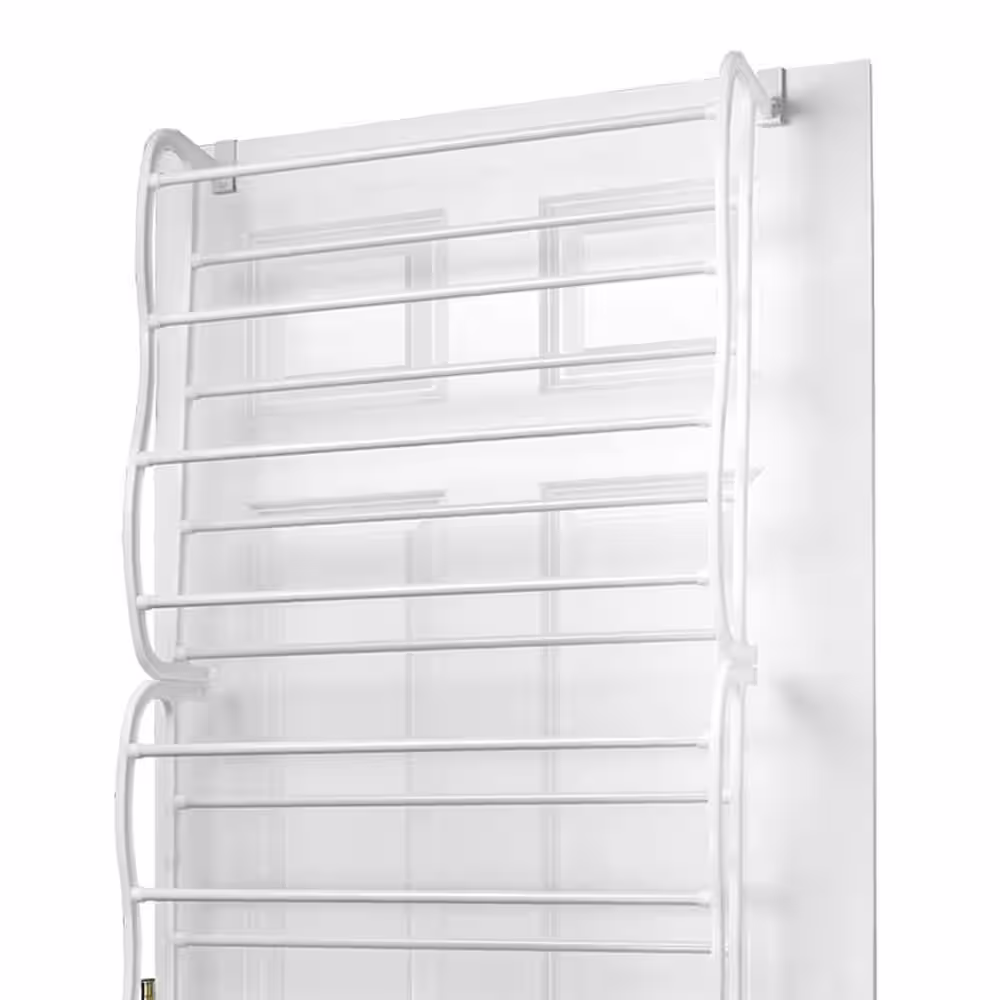 Home Basics 22.5 in. H 36-Pair White Steel Hanging Shoe Organizer