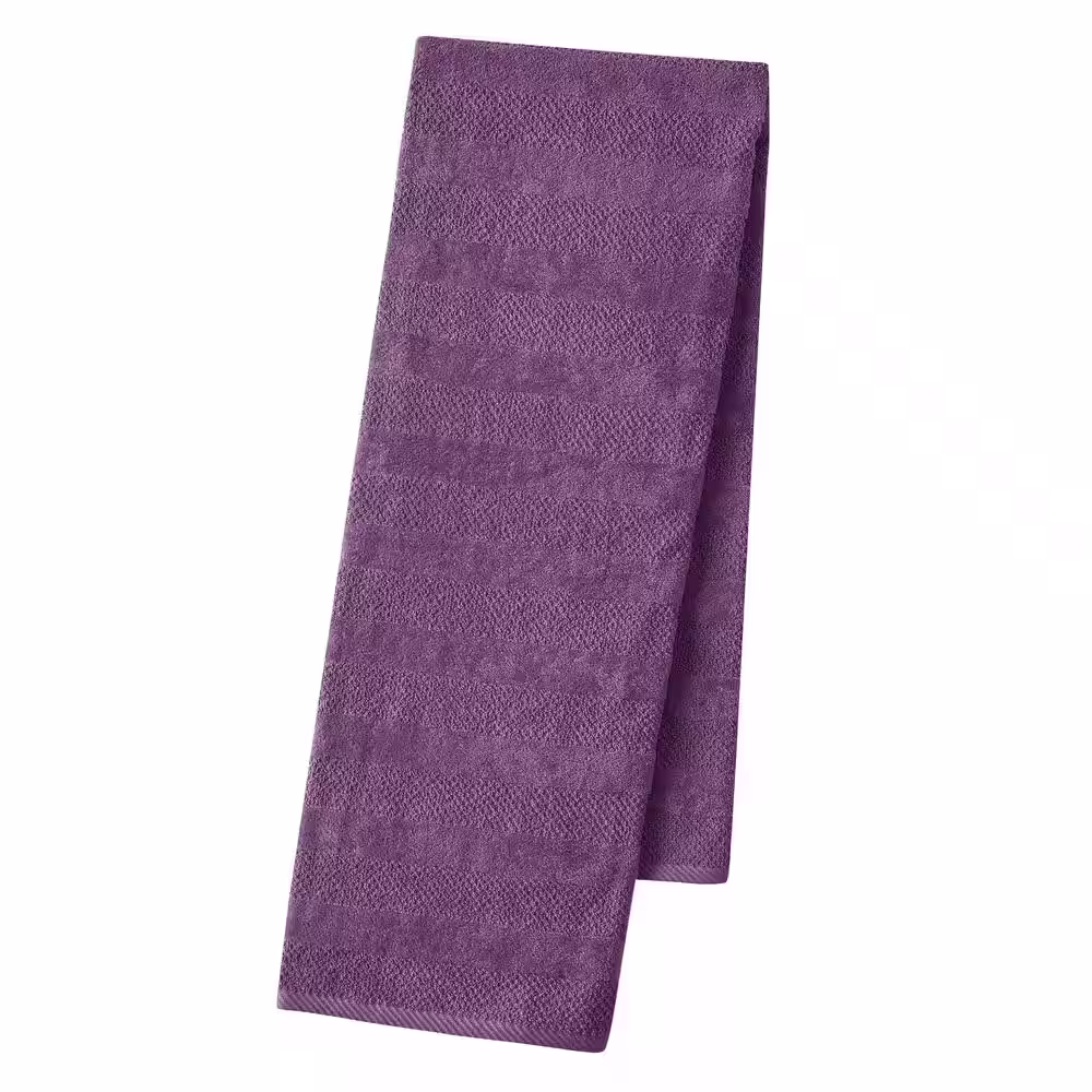 Cannon Shear Bliss Quick Dry 100% Cotton 2 Bath, 2 Hand, 2 Washcloth Towel Set, Slim Lightweight Design, Absorbent (Plum)