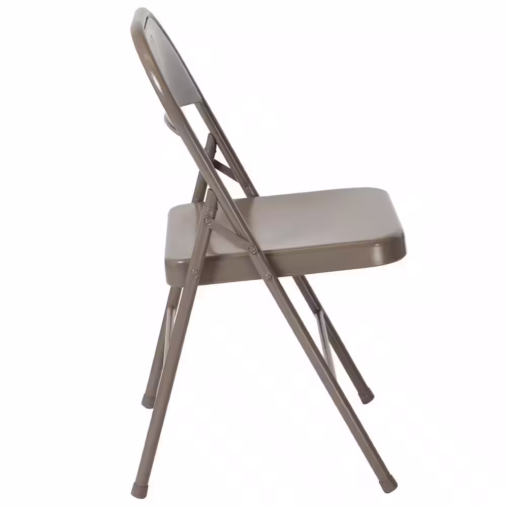 Carnegy Avenue Gray Metal Outdoor Safe Folding Chair