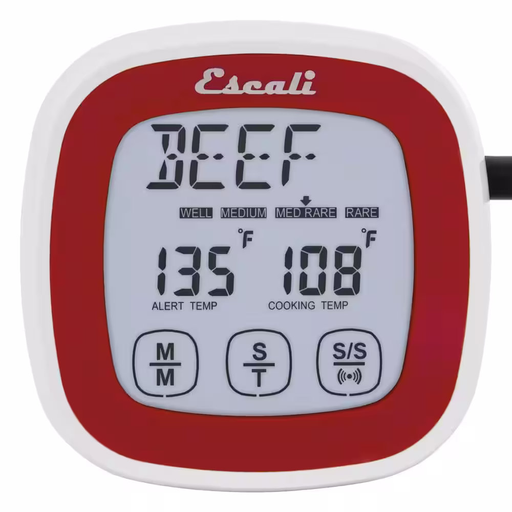 Escali Red Touch Screen Thermometer and Timer